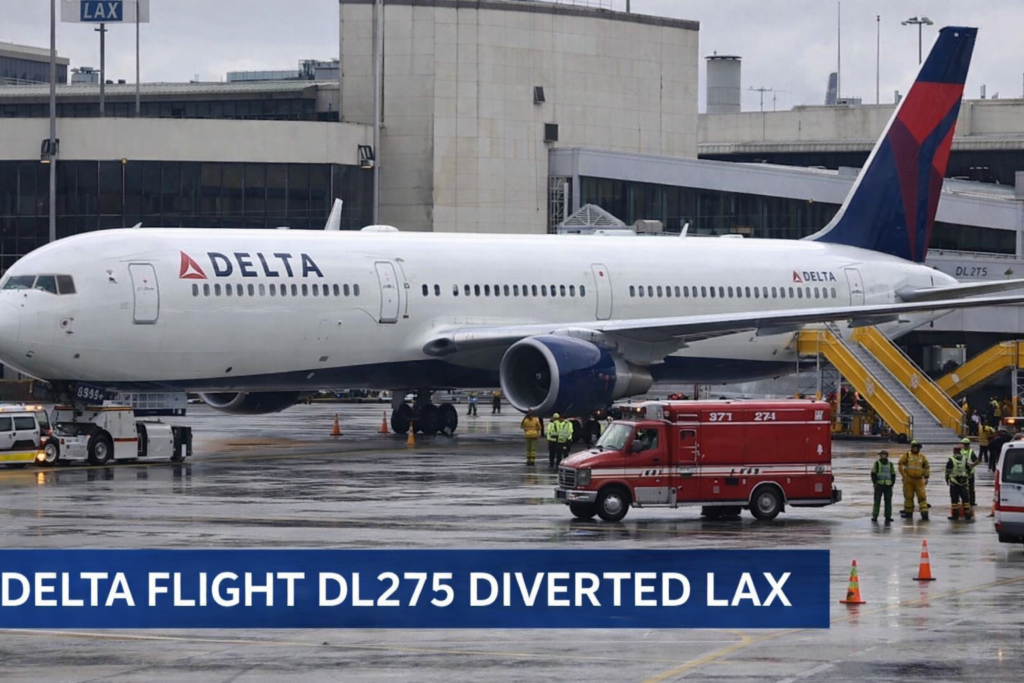 delta flight dl275 diverted lax