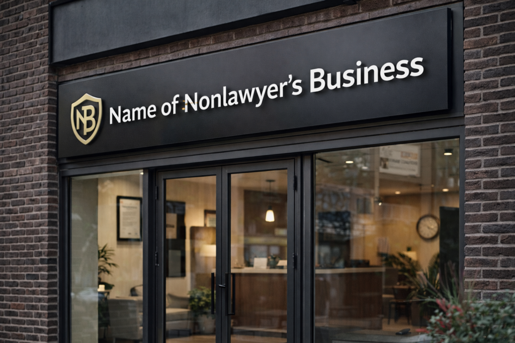 name of nonlawyer's business