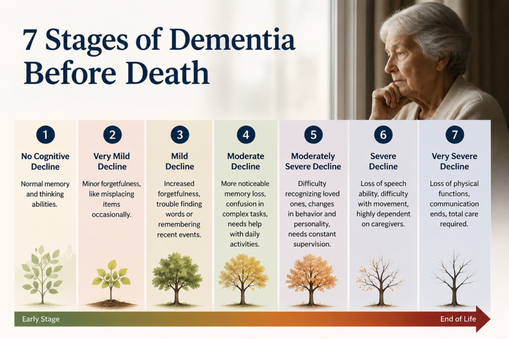 7 stages of dementia before death