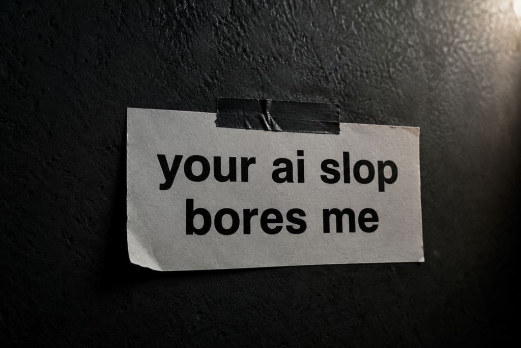 your ai slop bores me​
